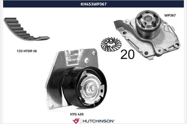 Hutchinson KH 453WP367 - Pompe à eau + kit de courroie de distribution cwaw.fr