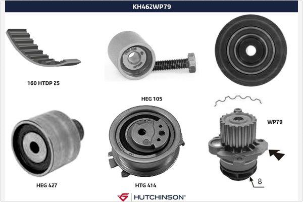 Hutchinson KH 462WP79 - Pompe à eau + kit de courroie de distribution cwaw.fr