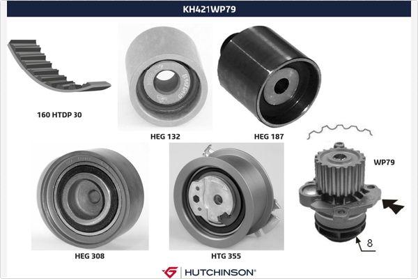 Hutchinson KH 421WP79 - Pompe à eau + kit de courroie de distribution cwaw.fr