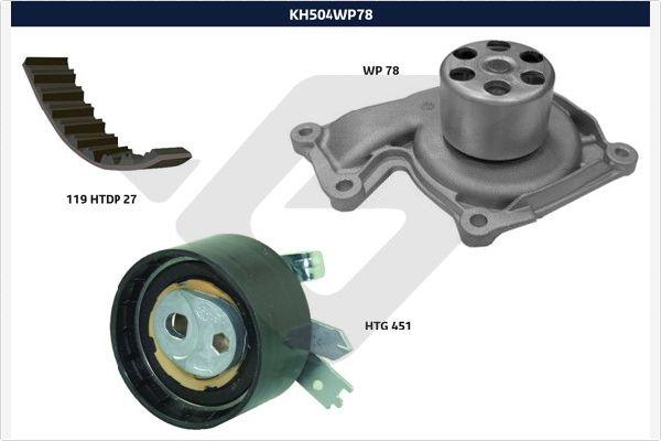 Hutchinson KH 504WP78 - Pompe à eau + kit de courroie de distribution cwaw.fr