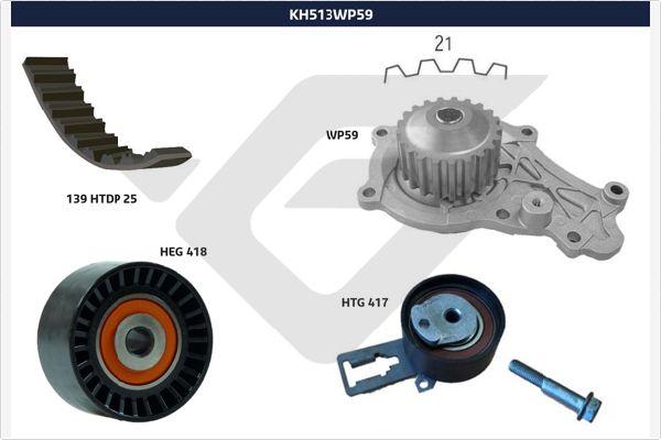 Hutchinson KH 513WP59 - Pompe à eau + kit de courroie de distribution cwaw.fr