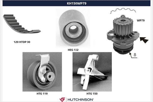 Hutchinson KH 150WP79 - Pompe à eau + kit de courroie de distribution cwaw.fr