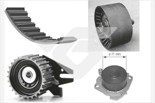 Hutchinson KH 277WP25 - Pompe à eau + kit de courroie de distribution cwaw.fr