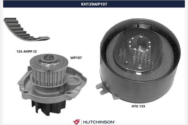 Hutchinson KH 139WP107 - Pompe à eau + kit de courroie de distribution cwaw.fr