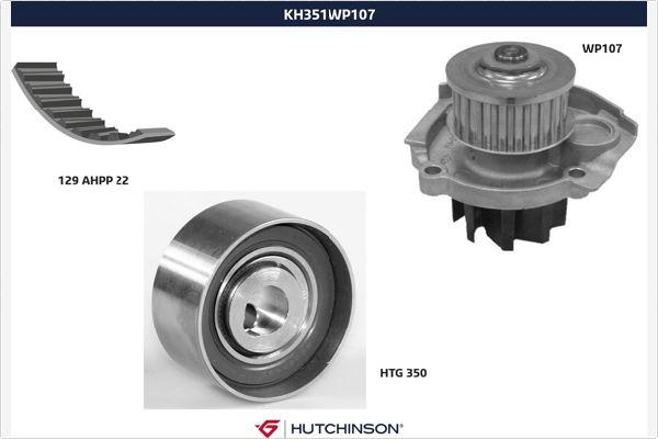 Hutchinson KH 351WP107 - Pompe à eau + kit de courroie de distribution cwaw.fr