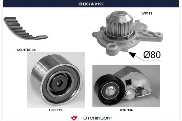 Hutchinson KH 361WP191 - Pompe à eau + kit de courroie de distribution cwaw.fr