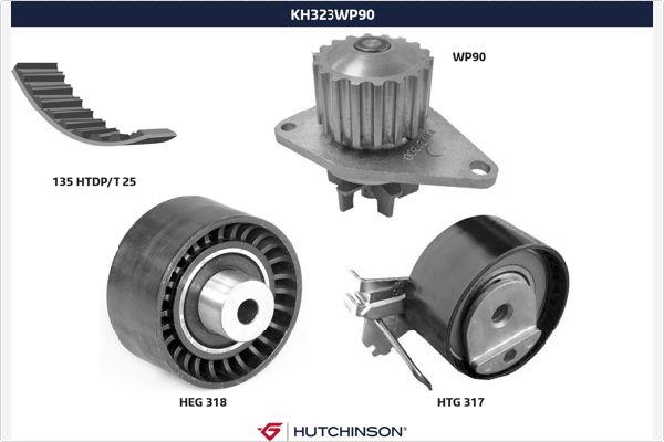 Hutchinson KH 323WP90 - Pompe à eau + kit de courroie de distribution cwaw.fr