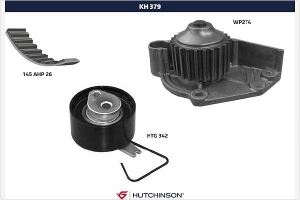 Hutchinson KH 379WP274 - Pompe à eau + kit de courroie de distribution cwaw.fr