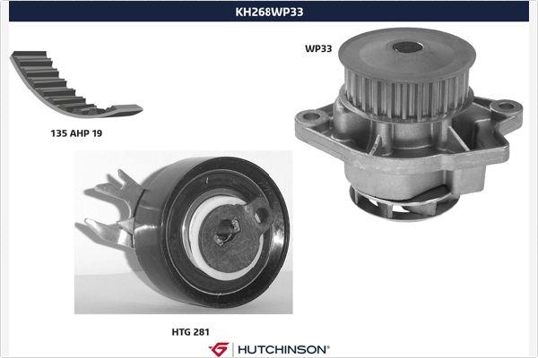 Hutchinson KH 268WP33 - Pompe à eau + kit de courroie de distribution cwaw.fr