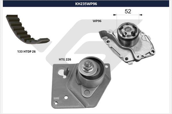 Hutchinson KH 235WP96 - Pompe à eau + kit de courroie de distribution cwaw.fr