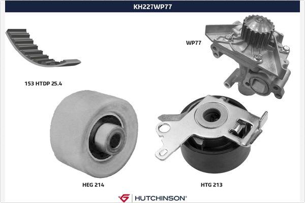 Hutchinson KH 227WP77 - Pompe à eau + kit de courroie de distribution cwaw.fr