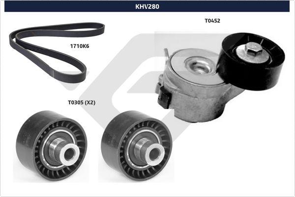 Hutchinson KHV 280 - Jeu de courroies trapézoïdales à nervures cwaw.fr