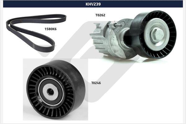 Hutchinson KHV 239 - Jeu de courroies trapézoïdales à nervures cwaw.fr