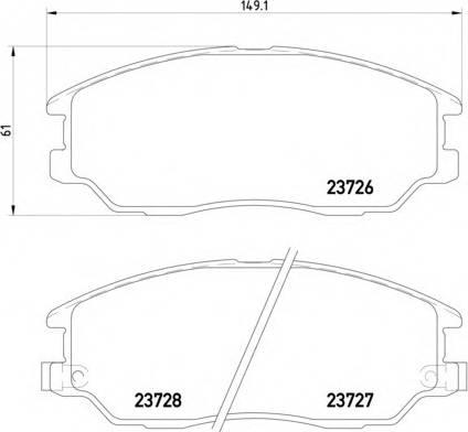 Hyundai 58101-H1A80 - Kit de plaquettes de frein, frein à disque cwaw.fr