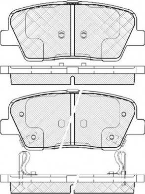 Hyundai 583022WA70 - Kit de plaquettes de frein, frein à disque cwaw.fr