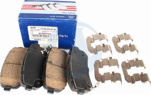 Hyundai 58302-D7A00 - Kit de plaquettes de frein, frein à disque cwaw.fr