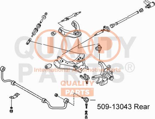 IAP QUALITY PARTS 509-13043 - Entretoise / tige, stabilisateur cwaw.fr