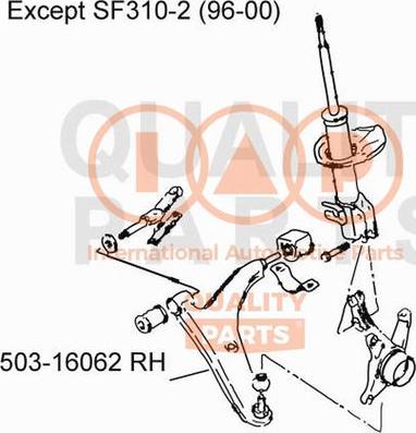 IAP QUALITY PARTS 503-16062 - Bras de liaison, suspension de roue cwaw.fr