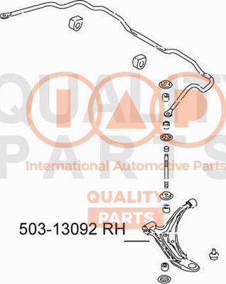 IAP QUALITY PARTS 503-13092 - Bras de liaison, suspension de roue cwaw.fr