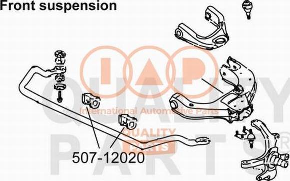 IAP QUALITY PARTS 507-12020 - Coussinet de palier, stabilisateur cwaw.fr