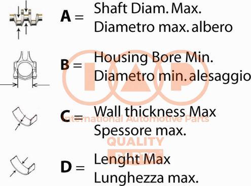 IAP QUALITY PARTS 106-06019 - Rondelle d'écartement, vilebrequin cwaw.fr