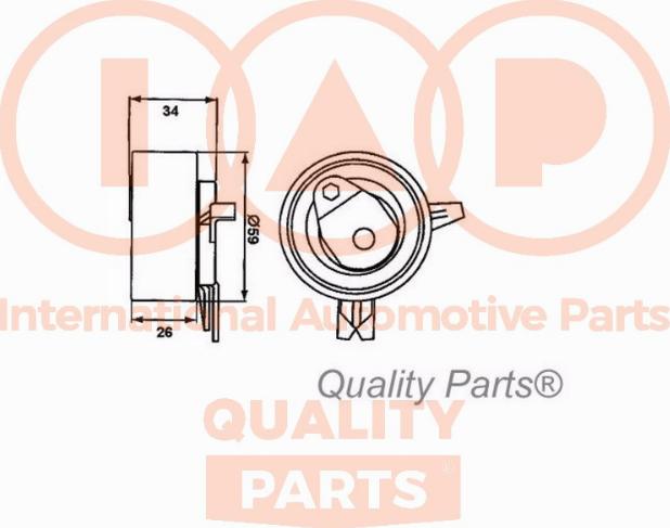 IAP QUALITY PARTS 127-09040 - Poulie-tendeur, courroie de distribution cwaw.fr