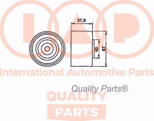 IAP QUALITY PARTS 12709012 - Poulie-tendeur, courroie de distribution cwaw.fr