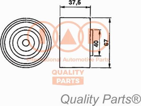 IAP QUALITY PARTS 12709012 - Poulie-tendeur, courroie de distribution cwaw.fr