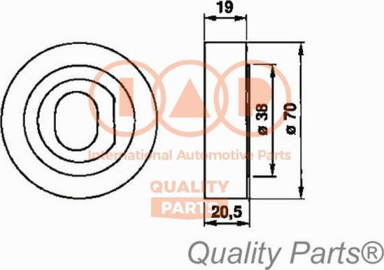 IAP QUALITY PARTS 12706037 - Poulie-tendeur, courroie de distribution cwaw.fr