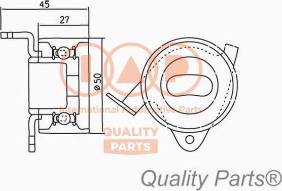 IAP QUALITY PARTS 127-03030 - Poulie-tendeur, courroie de distribution cwaw.fr