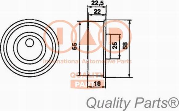 IAP QUALITY PARTS 127-07032 - Poulie-tendeur, courroie de distribution cwaw.fr