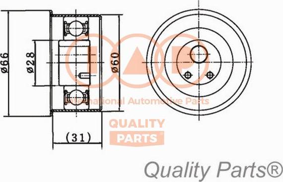 IAP QUALITY PARTS 127-07020 - Poulie-tendeur, courroie de distribution cwaw.fr