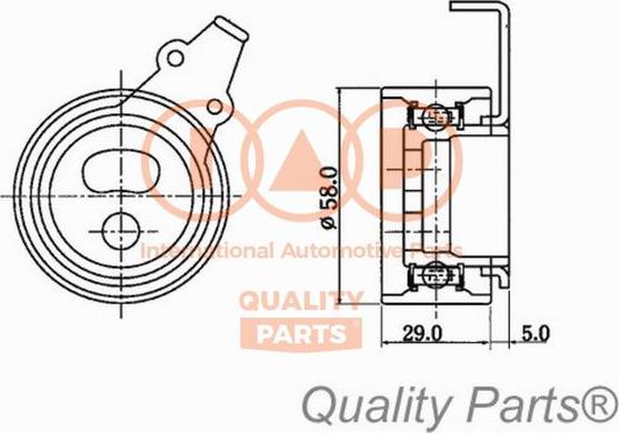 IAP QUALITY PARTS 12719010 - Poulie-tendeur, courroie de distribution cwaw.fr