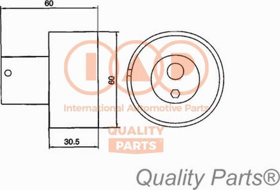 IAP QUALITY PARTS 12713045 - Poulie-tendeur, courroie de distribution cwaw.fr