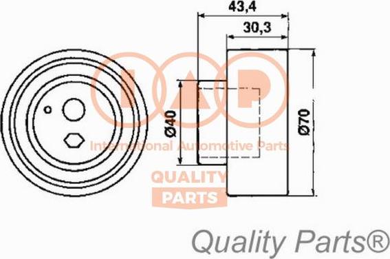 IAP QUALITY PARTS 12713084 - Poulie-tendeur, courroie de distribution cwaw.fr