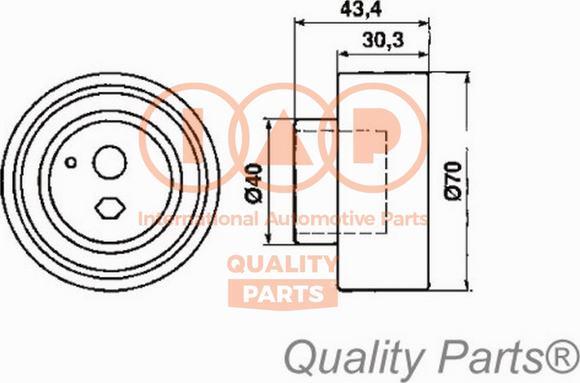 IAP QUALITY PARTS 127-13083 - Poulie-tendeur, courroie de distribution cwaw.fr