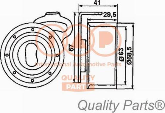 IAP QUALITY PARTS 127-17084 - Poulie-tendeur, courroie de distribution cwaw.fr