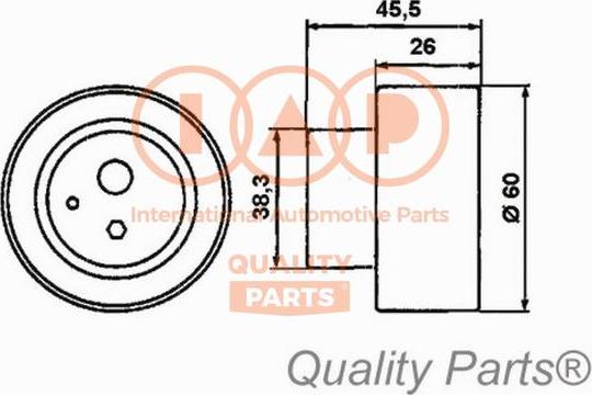 IAP QUALITY PARTS 12721051 - Poulie-tendeur, courroie de distribution cwaw.fr