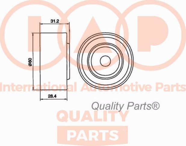 IAP QUALITY PARTS 127-21021 - Poulie-tendeur, courroie de distribution cwaw.fr