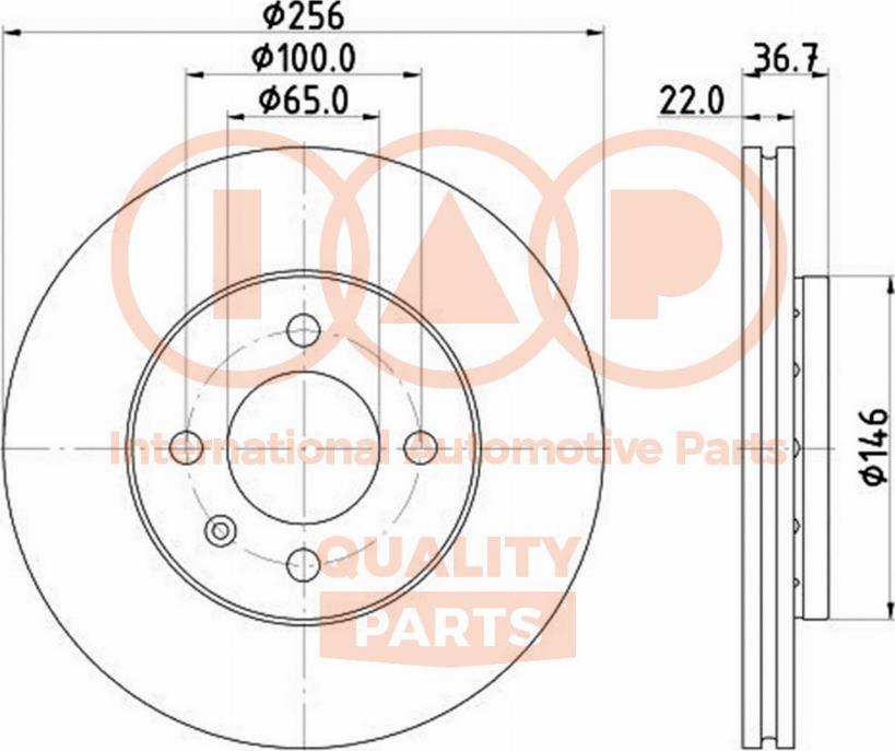 IAP QUALITY PARTS 709-50090 - Disque de frein cwaw.fr