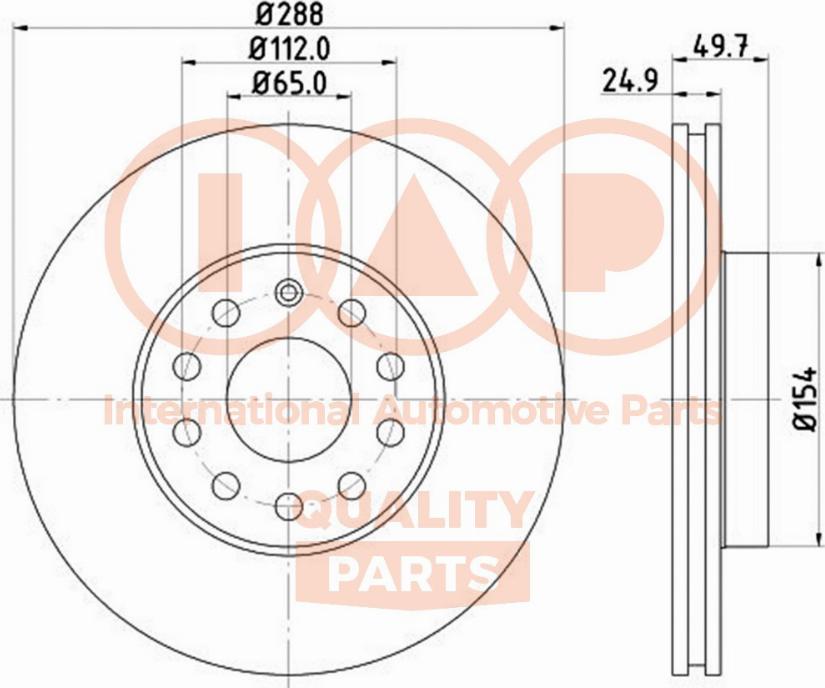 IAP QUALITY PARTS 709-50044 - Disque de frein cwaw.fr