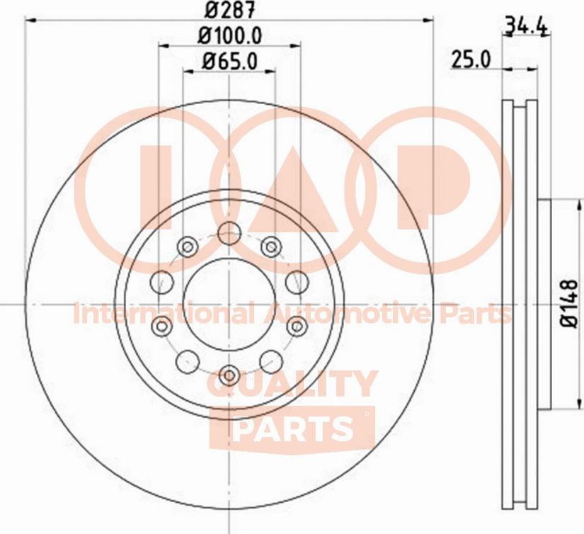 IAP QUALITY PARTS 709-50041 - Disque de frein cwaw.fr