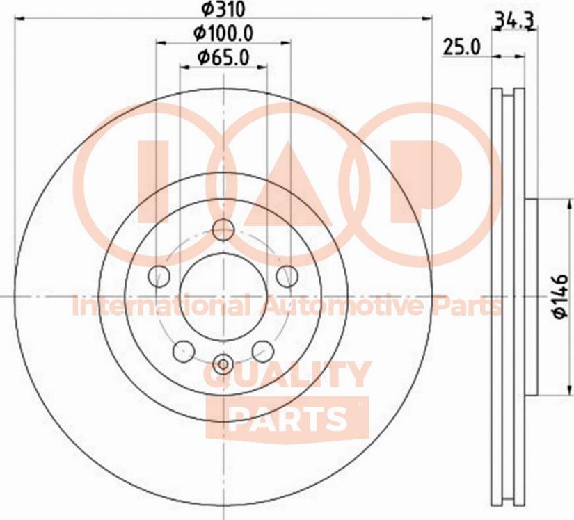 IAP QUALITY PARTS 709-50042 - Disque de frein cwaw.fr