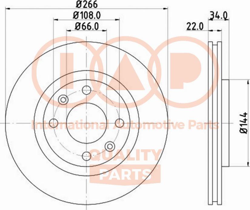 IAP QUALITY PARTS 709-52020 - Disque de frein cwaw.fr