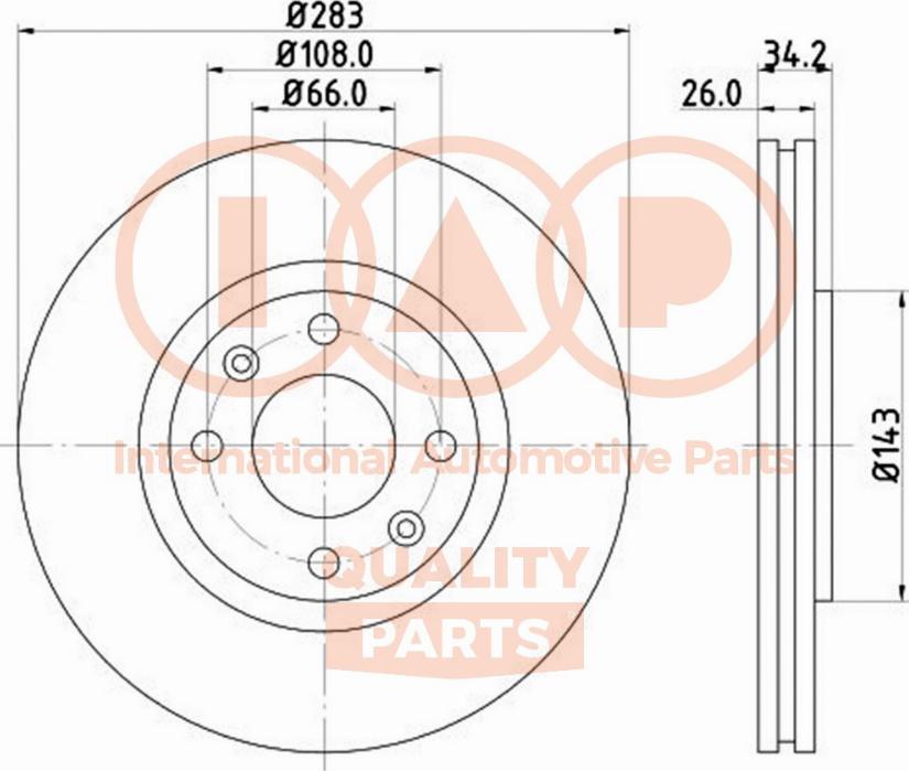 IAP QUALITY PARTS 709-52021 - Disque de frein cwaw.fr