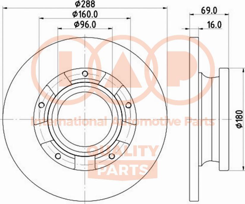 IAP QUALITY PARTS 709-04051 - Disque de frein cwaw.fr