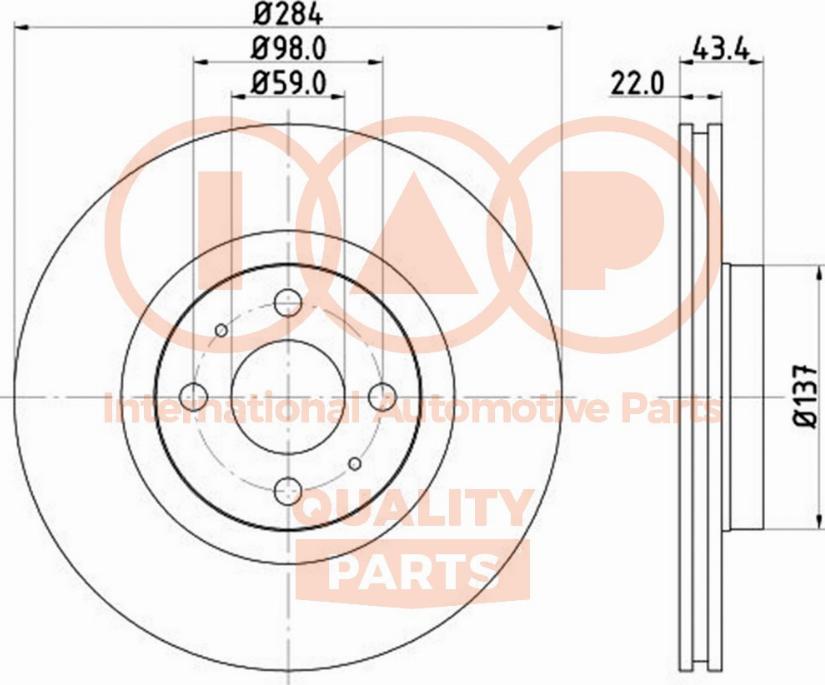 IAP QUALITY PARTS 709-08050 - Disque de frein cwaw.fr