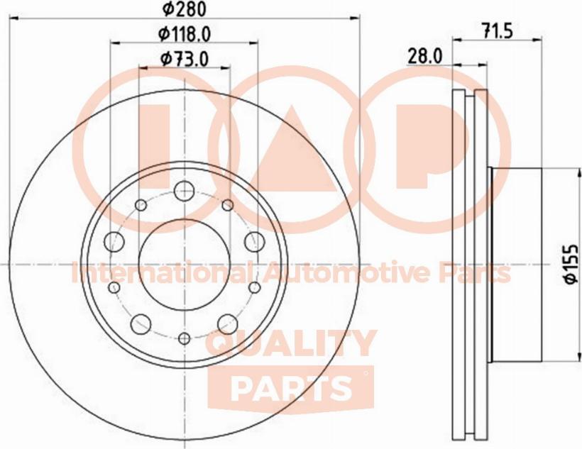 IAP QUALITY PARTS 709-08033 - Disque de frein cwaw.fr