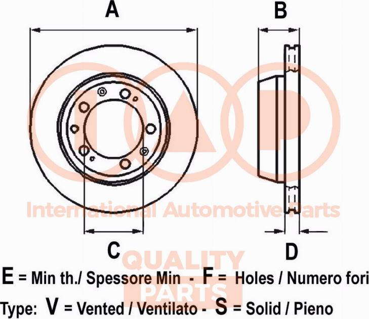 IAP QUALITY PARTS 709-17061 - Disque de frein cwaw.fr