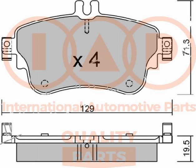 IAP QUALITY PARTS 704-54000 - Kit de plaquettes de frein, frein à disque cwaw.fr